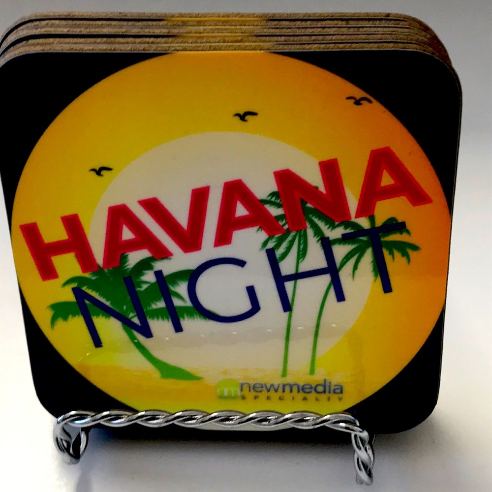Glass Coasters come in a pack of 5